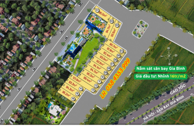 Bán đất sân bay Gia Bình (Bắc Ninh) - 95.2m2 - giá 1,55 tỷ
